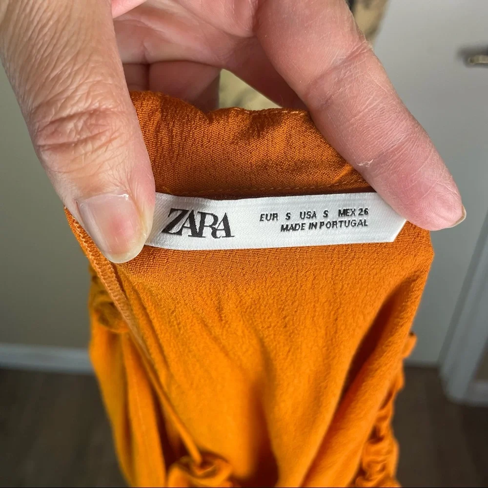 Zara Sleeveless Top Women Asymmetrical Hem Shirt Tunic Halter Neck Open Back New - Picture 15 of 15